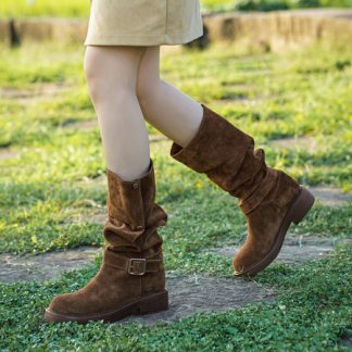 High Heel Slouch Boots, Pointed-Toe Wide Calf for Women